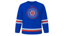 Load image into Gallery viewer, Paraguay Independence Day Original Hockey Jersey in Royal Blue, front view – custom name and number