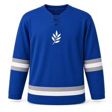 Load image into Gallery viewer, Passover Original Hockey Jersey in Blue, front view – custom name and number