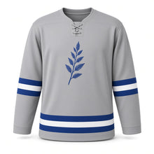 Load image into Gallery viewer, Passover Original Hockey Jersey in Gray, front view – custom name and number