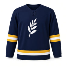 Load image into Gallery viewer, Passover Original Hockey Jersey in Navy, front view – custom name and number