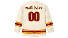 Load image into Gallery viewer, Pchum Ben Original Hockey Jersey in Cream, back view with your name and number