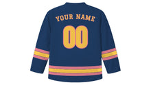 Load image into Gallery viewer, Penang Original Hockey Jersey in Night Market Navy, back view with your name and number
