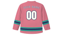 Load image into Gallery viewer, Penang Original Hockey Jersey in Shophouse Pink, back view with your name and number