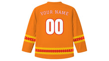Load image into Gallery viewer, Pentecost Original Hockey Jersey in Orange, back view with your name and number