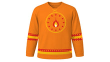 Load image into Gallery viewer, Pentecost Original Hockey Jersey in Orange, front view – custom name and number