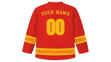 Load image into Gallery viewer, Pentecost Original Hockey Jersey in Red, back view with your name and number