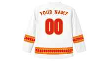 Load image into Gallery viewer, Pentecost Original Hockey Jersey in White, back view with your name and number