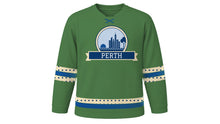 Load image into Gallery viewer, Perth Original Hockey Jersey in Bushland Green, front view – custom name and number