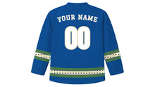Load image into Gallery viewer, Perth Original Hockey Jersey in Indian Ocean Blue, back view with your name and number