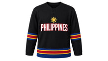 Load image into Gallery viewer, Philippines Original Hockey Jersey in Black, front view – custom name and number