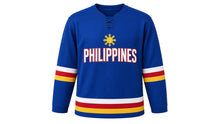 Load image into Gallery viewer, Philippines Original Hockey Jersey in Blue, front view – custom name and number