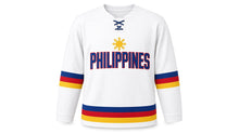 Load image into Gallery viewer, Philippines Original Hockey Jersey in White, front view – custom name and number