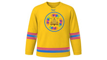 Load image into Gallery viewer, Phi Ta Khon Original Hockey Jersey in Sunflower Yellow, front view – custom name and number