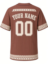 Load image into Gallery viewer, Philadelphia Heritage Baseball Jersey in Brick Red, back view with a star band yoke, arched YOUR NAME lettering and 00 – custom name and number