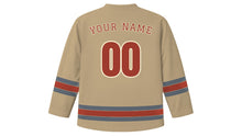 Load image into Gallery viewer, Philadelphia Original Hockey Jersey in Cobblestone, back view with your name and number