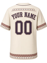 Load image into Gallery viewer, Philadelphia Heritage Baseball Jersey in Cream, back view with a star band yoke, arched YOUR NAME lettering and 00 – custom name and number
