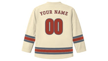 Load image into Gallery viewer, Philadelphia Original Hockey Jersey in Parchment, back view with your name and number