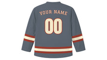 Load image into Gallery viewer, Philadelphia Original Hockey Jersey in Slate Grey, back view with your name and number