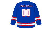 Load image into Gallery viewer, Philippine Independence Day Original Hockey Jersey in Blue, back view with your name and number