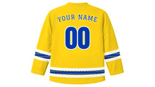 Load image into Gallery viewer, Philippine Independence Day Original Hockey Jersey in Gold, back view with your name and number