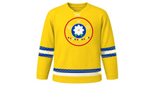 Load image into Gallery viewer, Philippine Independence Day Original Hockey Jersey in Gold, front view – custom name and number