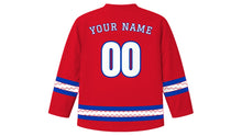 Load image into Gallery viewer, Philippine Independence Day Original Hockey Jersey in Scarlet, back view with your name and number