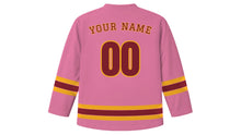 Load image into Gallery viewer, Phnom Penh Original Hockey Jersey in Lotus Pink, back view with your name and number
