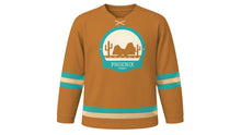 Load image into Gallery viewer, Phoenix Original Hockey Jersey in Copper, front view – custom name and number