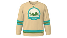 Load image into Gallery viewer, Phoenix Original Hockey Jersey in Desert Sand, front view – custom name and number