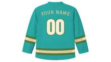 Load image into Gallery viewer, Phoenix Original Hockey Jersey in Turquoise, back view with your name and number