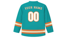 Load image into Gallery viewer, Phuket Original Hockey Jersey in Andaman Turquoise, back view with your name and number
