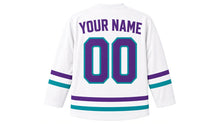 Load image into Gallery viewer, Pi Day Original Hockey Jersey in White, back view with your name and number