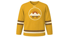 Load image into Gallery viewer, Pioneer Day Original Hockey Jersey in Gold, front view – custom name and number