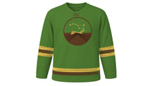 Load image into Gallery viewer, Plough Monday Original Hockey Jersey in Field Green, front view – custom name and number