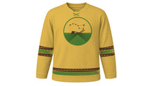 Load image into Gallery viewer, Plough Monday Original Hockey Jersey in Straw Gold, front view – custom name and number