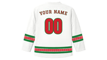 Load image into Gallery viewer, Pohela Boishakh Original Hockey Jersey in White, back view with your name and number