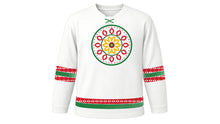 Load image into Gallery viewer, Pohela Boishakh Original Hockey Jersey in White, front view – custom name and number