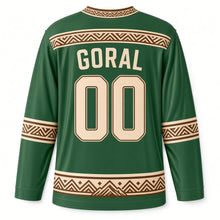 Load image into Gallery viewer, Poland Tatra Highlander Original Hockey Jersey in Spruce Green, back view with your name and number