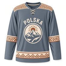 Load image into Gallery viewer, Poland Tatra Highlander Original Hockey Jersey in Highland Slate, front view – custom name and number