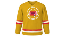 Load image into Gallery viewer, Polish Constitution Day Original Hockey Jersey in Gold, front view – custom name and number