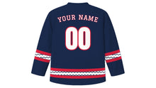 Load image into Gallery viewer, Polish Constitution Day Original Hockey Jersey in Navy, back view with your name and number