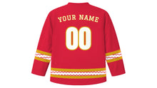 Load image into Gallery viewer, Polish Constitution Day Original Hockey Jersey in Red, back view with your name and number