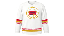 Load image into Gallery viewer, Polish Constitution Day Original Hockey Jersey in White, front view – custom name and number