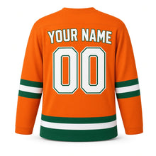 Load image into Gallery viewer, Pongal Original Hockey Jersey in Orange, back view with your name and number