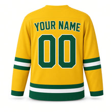 Load image into Gallery viewer, Pongal Original Hockey Jersey in Yellow, back view with your name and number