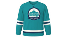 Load image into Gallery viewer, Port Louis Original Hockey Jersey in Lagoon Turquoise, front view – custom name and number