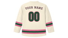 Load image into Gallery viewer, Portland Original Hockey Jersey in Cream, back view with your name and number