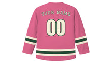 Load image into Gallery viewer, Portland Original Hockey Jersey in Rose Pink, back view with your name and number