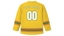 Load image into Gallery viewer, Porto Alegre Original Hockey Jersey in Ipe Yellow, back view with your name and number