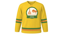 Load image into Gallery viewer, Porto Alegre Original Hockey Jersey in Ipe Yellow, front view – custom name and number